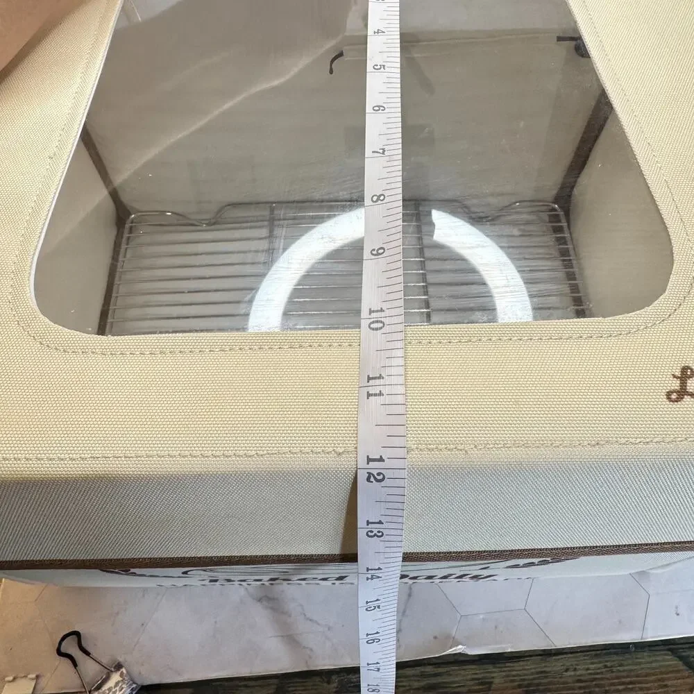 Folding Bread Proofing Box 50-113℉ 48H Timer Dough Proofer Metal Rack GIYUDOT